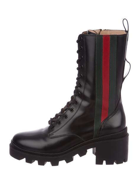 combat boots gucci